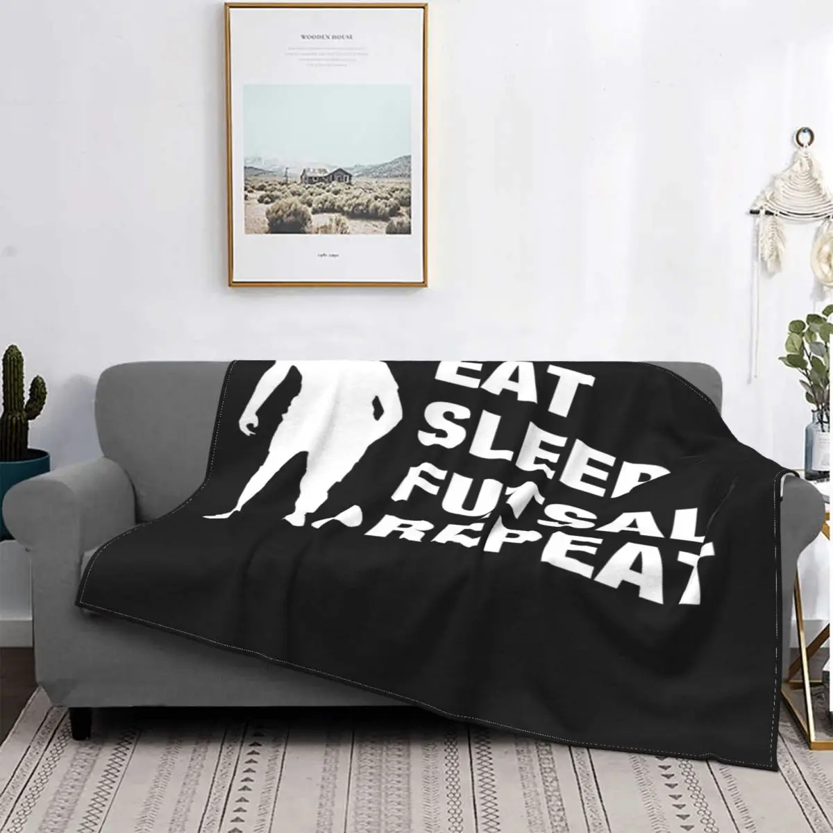 

Eat Sleep Futsal-colcha a quadros para cama, manta double para Baby, 6 mantas