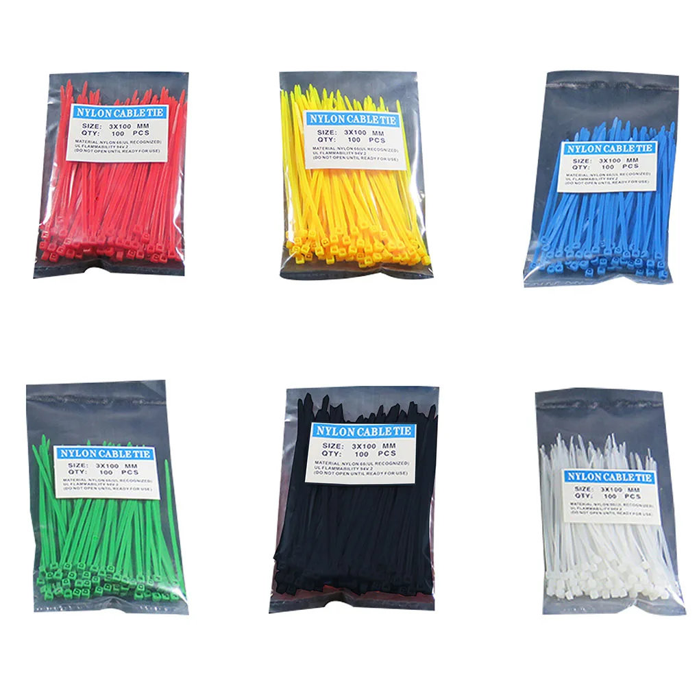 

3*100mm standard wire wrap reusable cord tie nylon cable tie wire zip tie cable tie cable wire zip tie nylon cable tie reusable