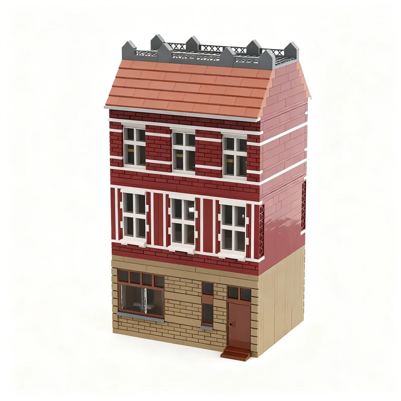 Фото 2397 деталей MOC Altstadthaus Lindenstraße Nr 22, модель-конструктор, архитектурная идея, DIY, развивающие кубики для детей, рождественский подарок, игрушка №4