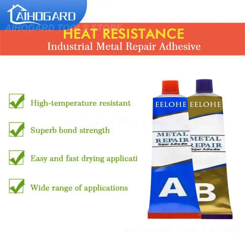 

Universal A B Metal Repair Glue High Strength Casting Adhesive Durable Stomatal Crackle Welding Glue Car Accessories