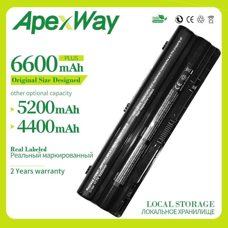ApexWay 6 ячеек 312-1123 J70W7 R795X WHXY3 Аккумулятор для ноутбука Dell XPS14 XPS15 L402x L501x L502x L701x L702x ApexWay 6 ячеек 312-1123 J70W7 R795X WHXY3 Аккумулятор для ноутбука Dell XPS14 XPS15 L402x L501x L502x L701x L702x