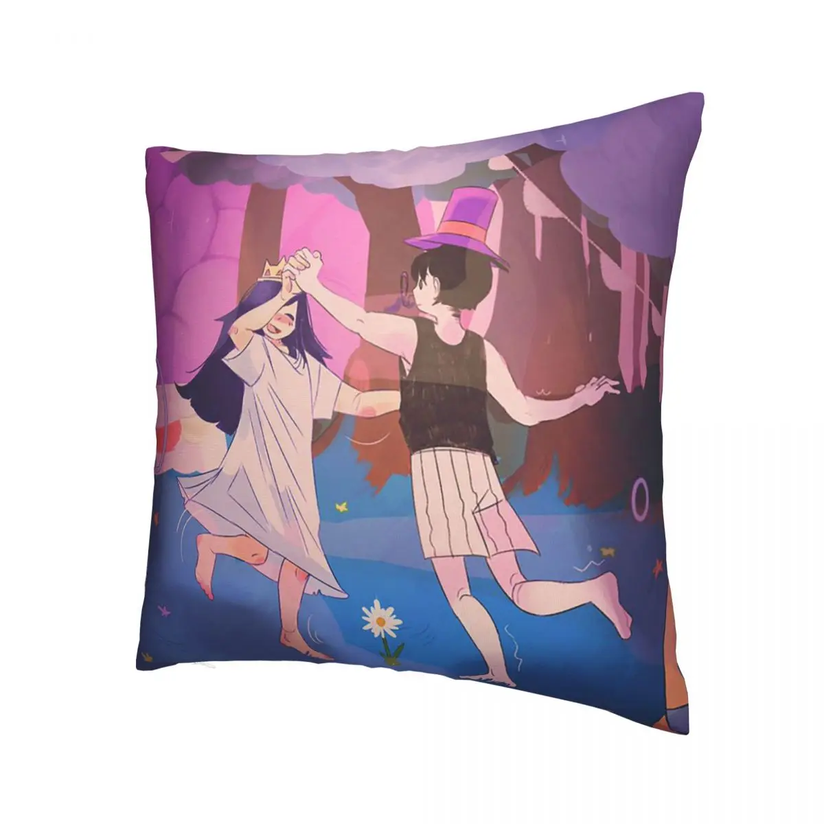 

Omori Game Basil Mari Kel Pillowcase Printing Polyester Cushion Cover Gift Anime Throw Pillow Case Cover Home Square 40X40cm