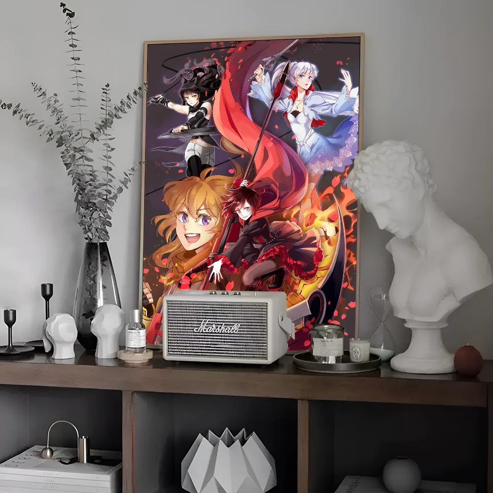 Cartoon R-RWBY Anime Posters Sticky HD Quality Wall Art Retro For Home Kawaii Room Decor