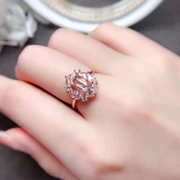 yulem 925 sterling silver natural morganite 46mm rings oval cut handmade romantic for women engagement rings