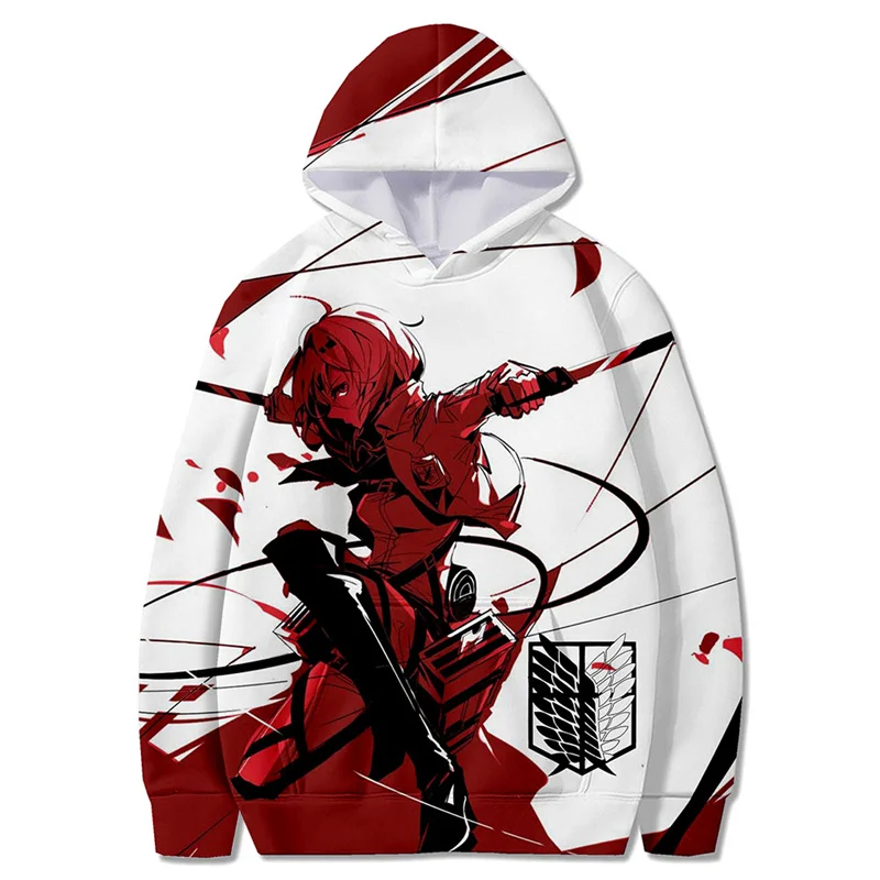 Attack On Titan Hoodies Unisex Male Female Print Shingeki No Kyojin Anime Clothes Loose Casual Streetwears Link Aesthetic Korean