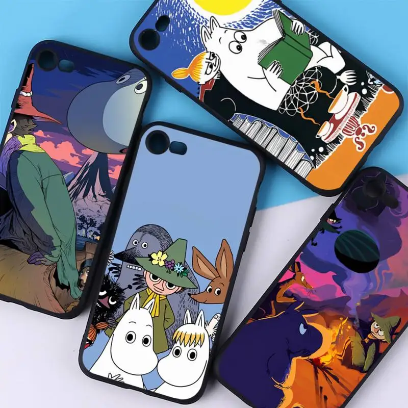 

Cartoon-Anime-M-Moomins-Hippo Phone Case Silicone Soft for iphone 14 13 12 11 Pro Mini XS MAX 8 7 6 Plus X XS XR Cover