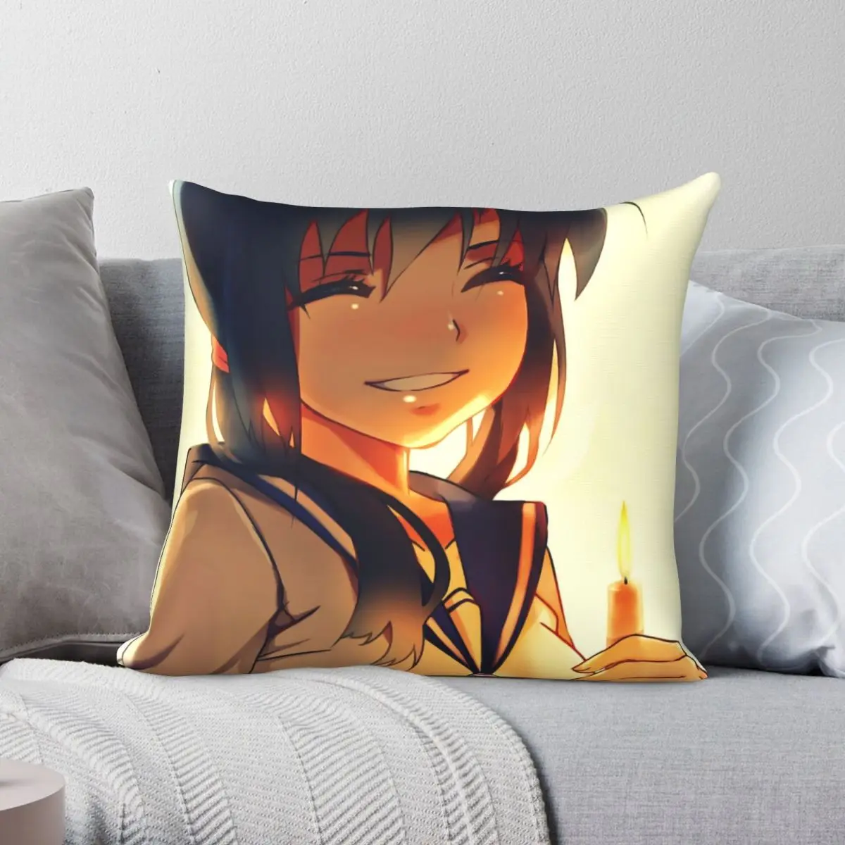 

Corpse Party Ayumi Shinozaki Pillowcase Polyester Linen Velvet Pattern Zip Decor Car Cushion Cover Wholesale 18"