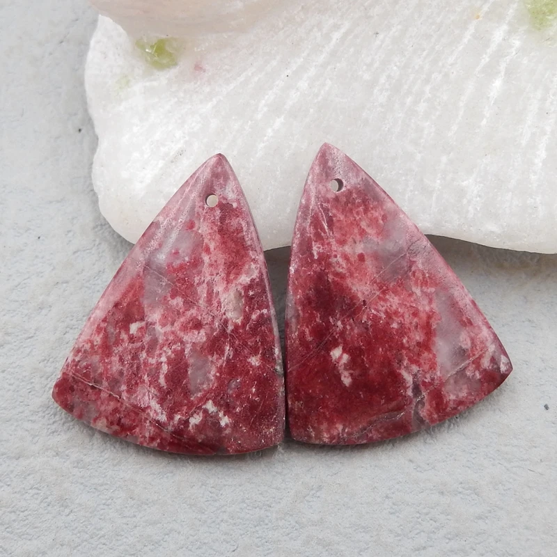 

Новый товар! Драгоценный камень, натуральный драгоценный камень, модные женские серьги-бусины thulite, 22x21x5 мм г