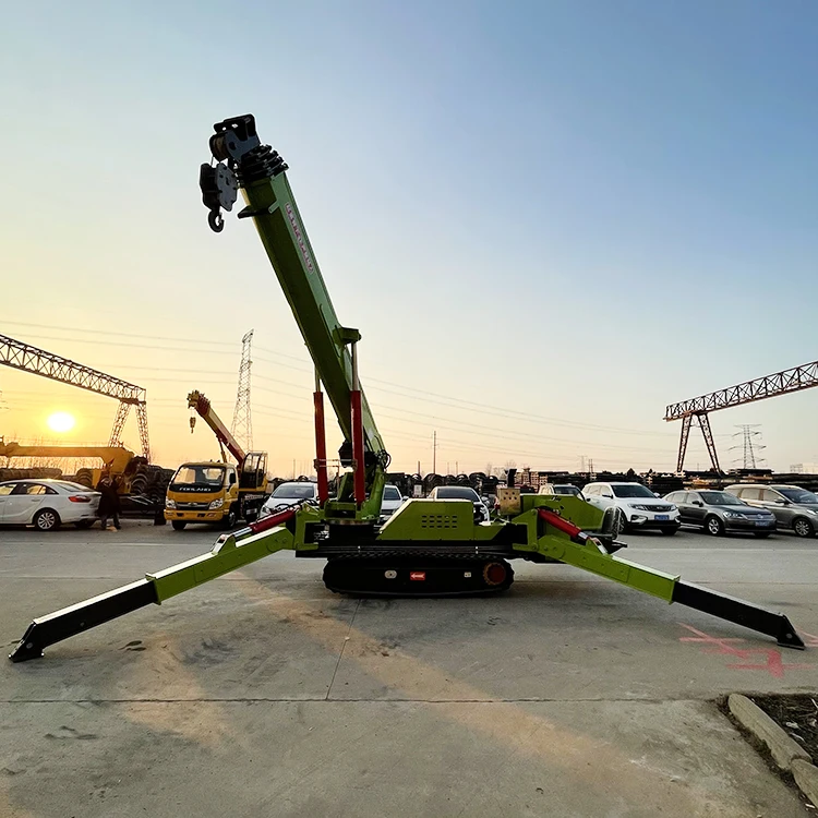 Фото 5T Mini Spider Crane Электрический пульт дистанционного управления Мужская корзина Jib Быстрая доставка Строительная площадка №5