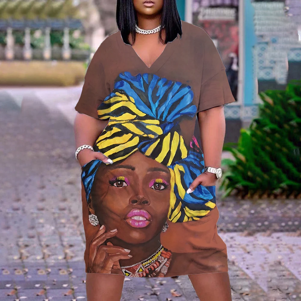 Летнее женское платье в стиле бохо индийские модели платья с 3D принтом лица