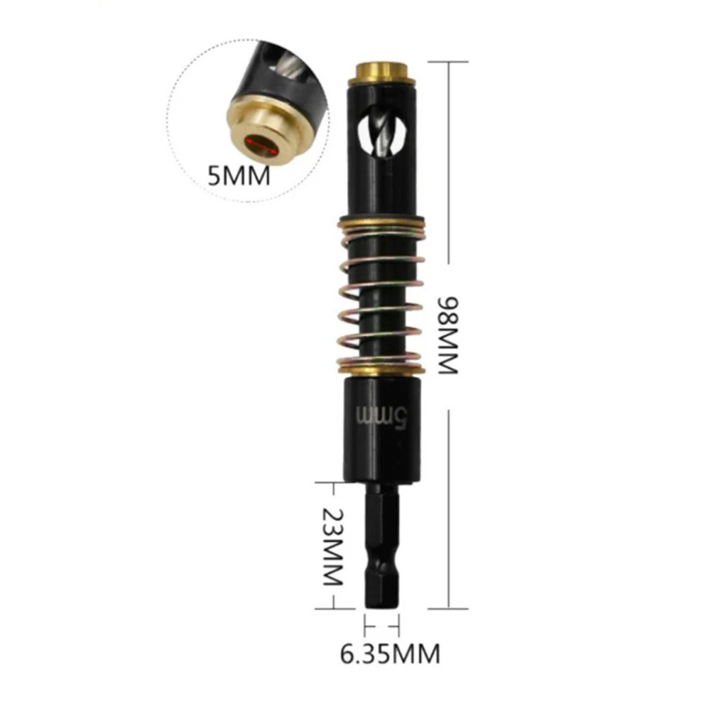 

1/4inch Hinge Drill Bit 5mm HSS Brass Opener 1/4inch Hex Shank Drilling Plastic Self Centering Reaming Tool Woodworking