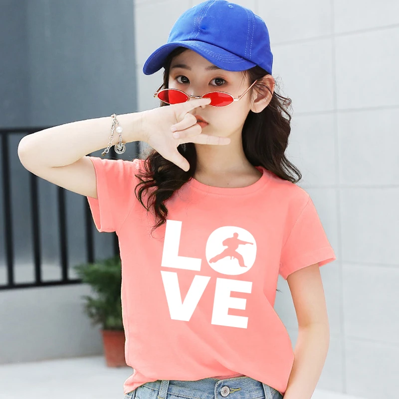 

Kids Clothes Teenage Girls Clothing Funny Summer Graphic T Shirts Plus Size Baby Karate T Shirt Kids Kawaii Shirt Free Shipping