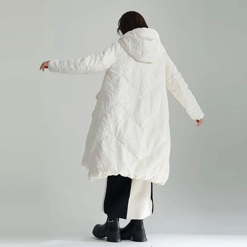 2022 Niche Design Winter New Cotton Dress Dress Loose Pendulum Thin Long Cotton Clothing Female