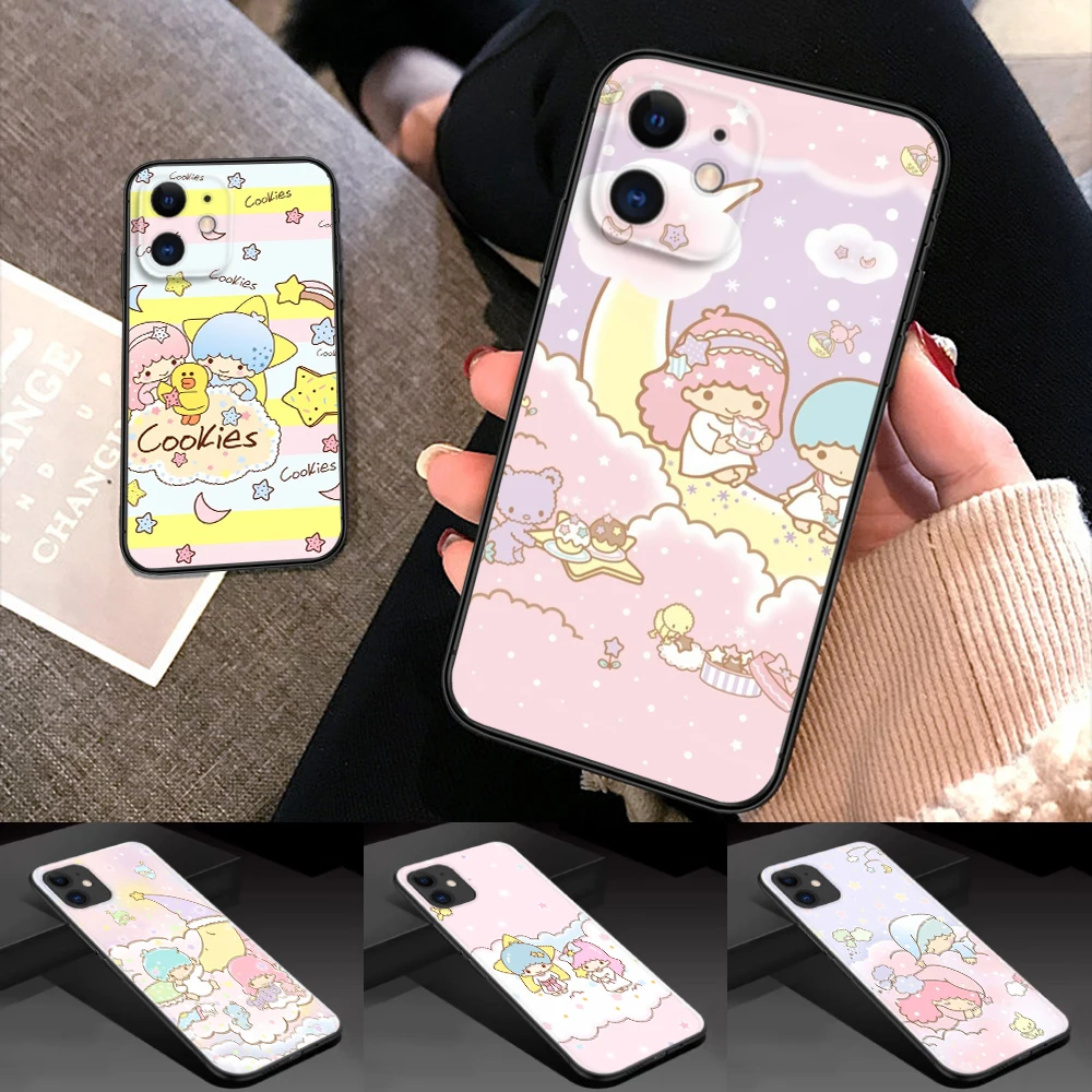 P218 little twin star cartoon Soft Case for Samsung J2 Prime J4 Core J5 J6 Plus J7 Pro J8 S7 Edge S8 Note 8 9 10 Lite 20 Ultra
