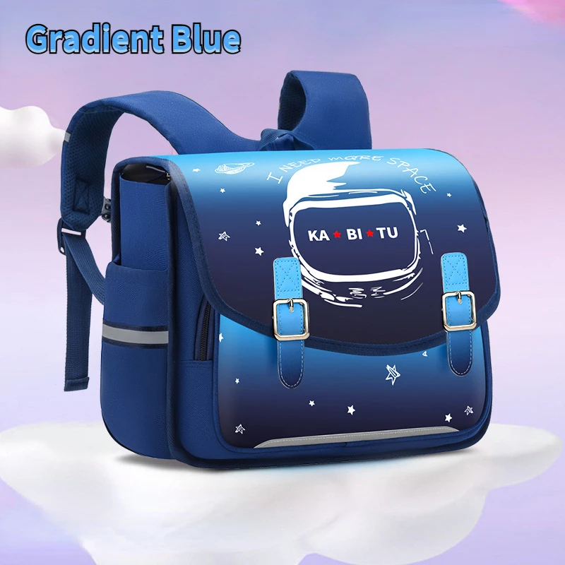 Girls Boys Gradient Color Horizontal British Style Backpacks New Children Fashion Unicorn Dinosaur Large Primary School Bags Hot