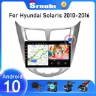 Автомагнитола 2DIN на Android 10,0 для Hyundai Solaris Verna Accent I25 2010-2016, мультимедийный видеоплеер с GPS и динамиками для Carplay