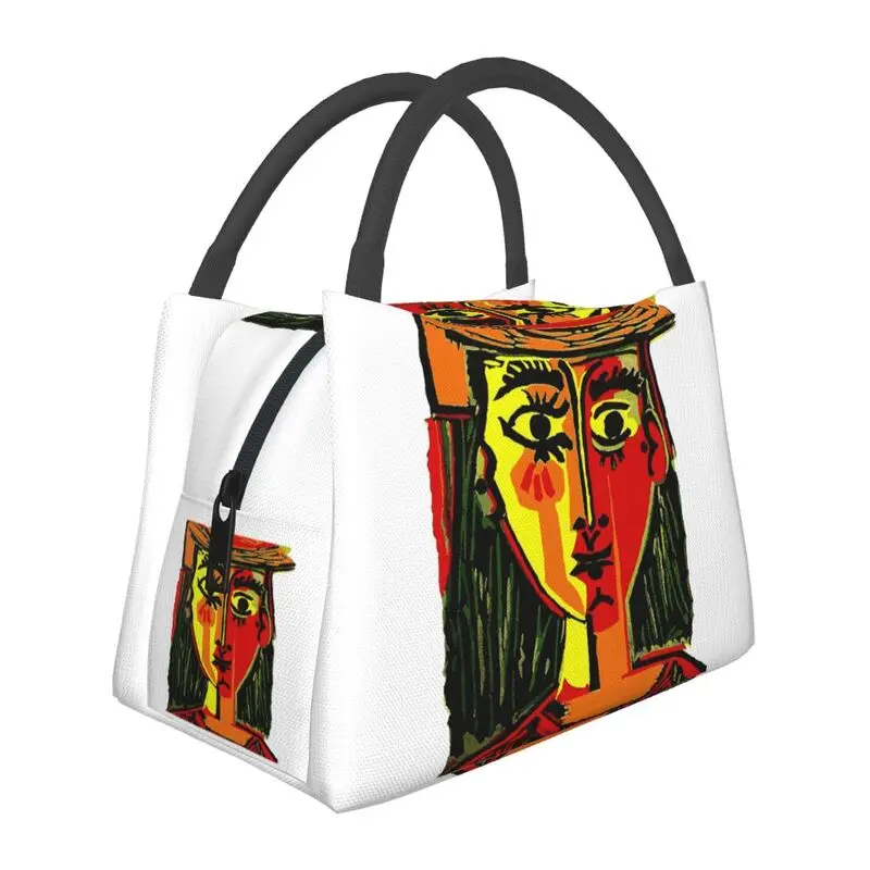 

Индивидуальный Женский Ланч-бокс с капюшоном «Пабло Пикассо», Женский Термоизолированный Ланч-бокс для пикника, кемпинга, работы, путешествий