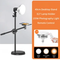 led video light with professional tripod stand remote control dimmable panel lighting photo studio live photography fill in lamp