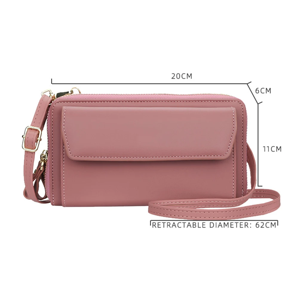 сумка Female Long Wallet Fashion All-match Mobile Phone Bag Double Zipper Large Capacity Ladies Bolsa Feminina Sac A Main