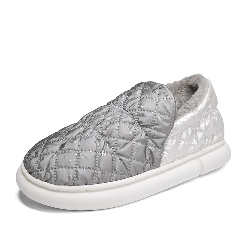 Зимние домашние тапочки для женщин Классическая обувь на толстой платформе