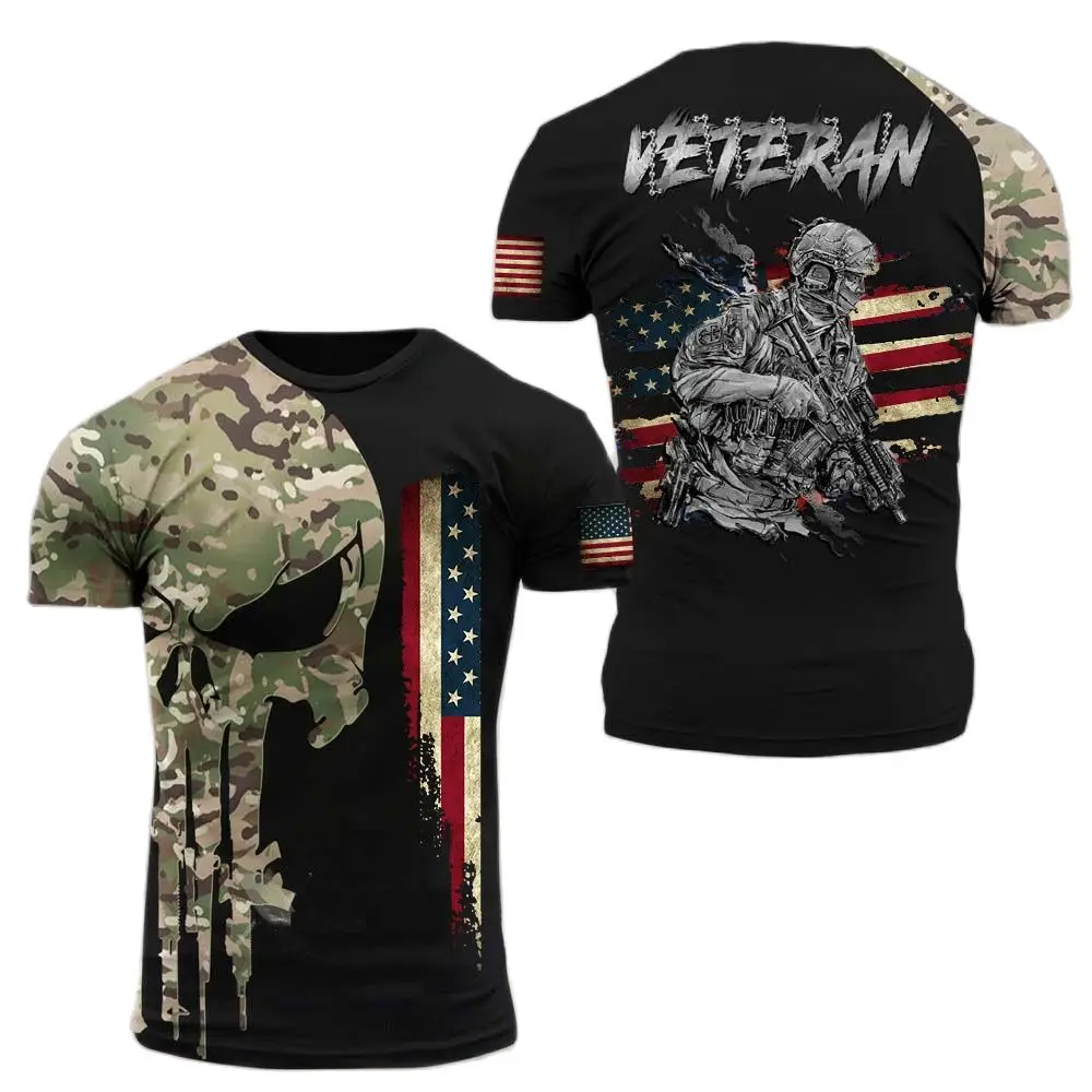 

Summer Army Soldier 3D Printing Shirt High -quality Special Forces Men's T -shirt.