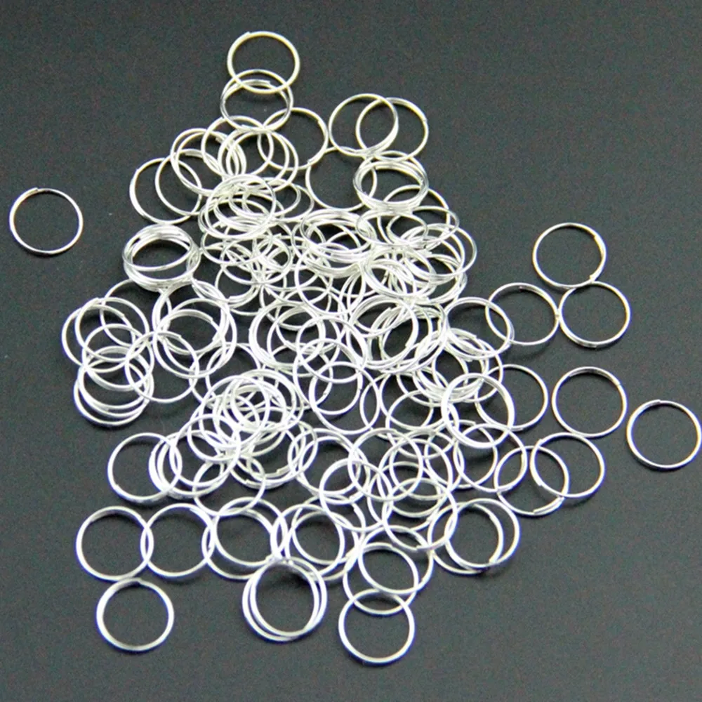 

8/10/11/12/13/15mm Sliver Color Connectors Metal Rings For Crystal Glass Chandlier Balls Pendant Prism Beads Connect Decoration