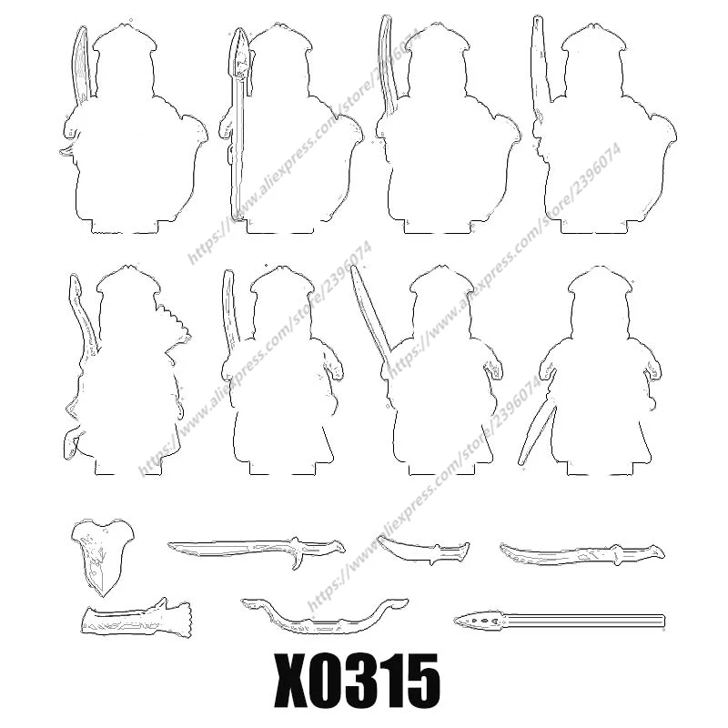 Одиночный средневековый рыцарь Гондор фонтанная гвардия меч любители