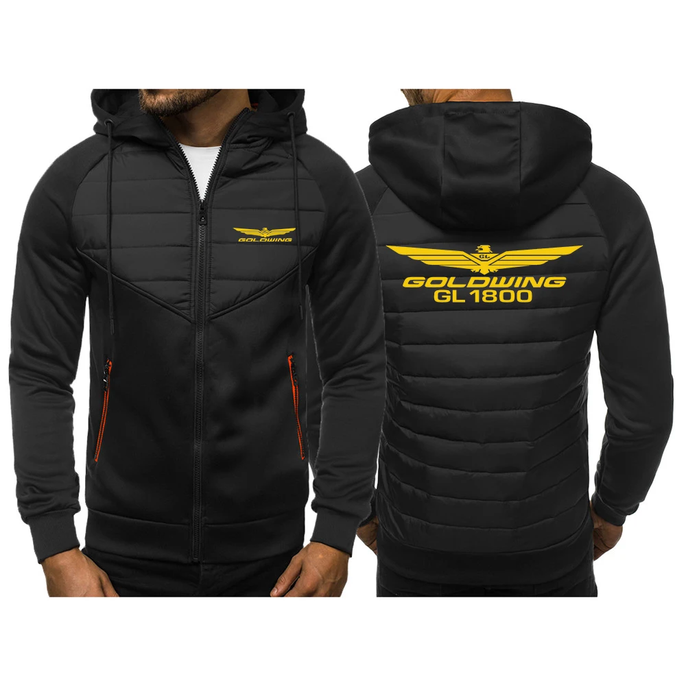 

NEW Honda GOLDWING GL 1800 Print Spring Autumn Mens Hoodies Fashion Male Casual Long Sleeve Solid Color Padded Zipper Jacket