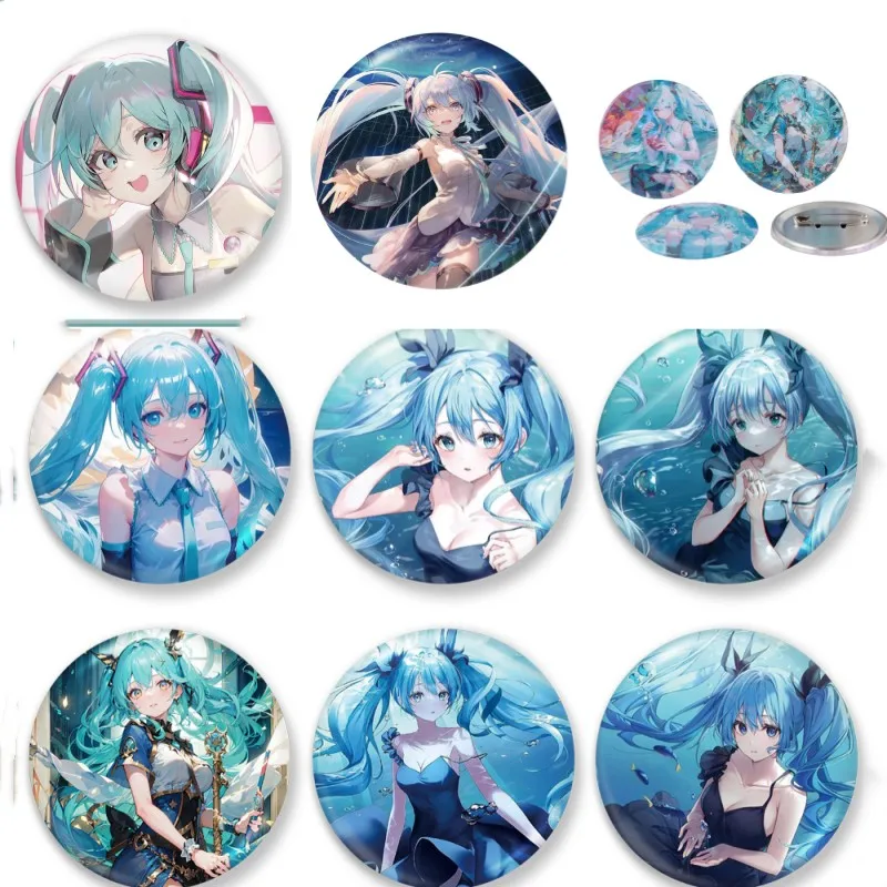 

Anime Kawaii Girl Hatsune-Miku Badge Pendant Clothes Bag Hat Brooch Decor Collection Game Peripheral Series Children's Toy Gift