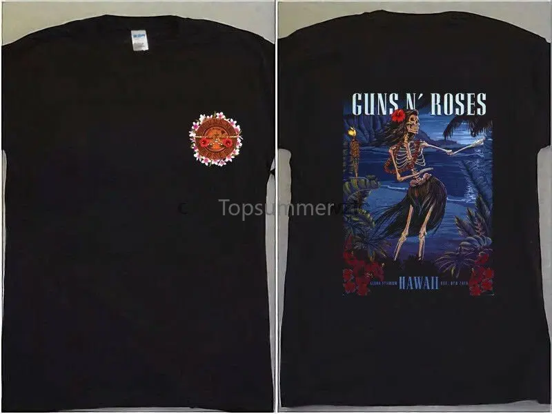 

Футболка Guns N Roses Tour 2018 с гавайским стадиодом, Гонолулу, Алоха, Размеры S 3Xl