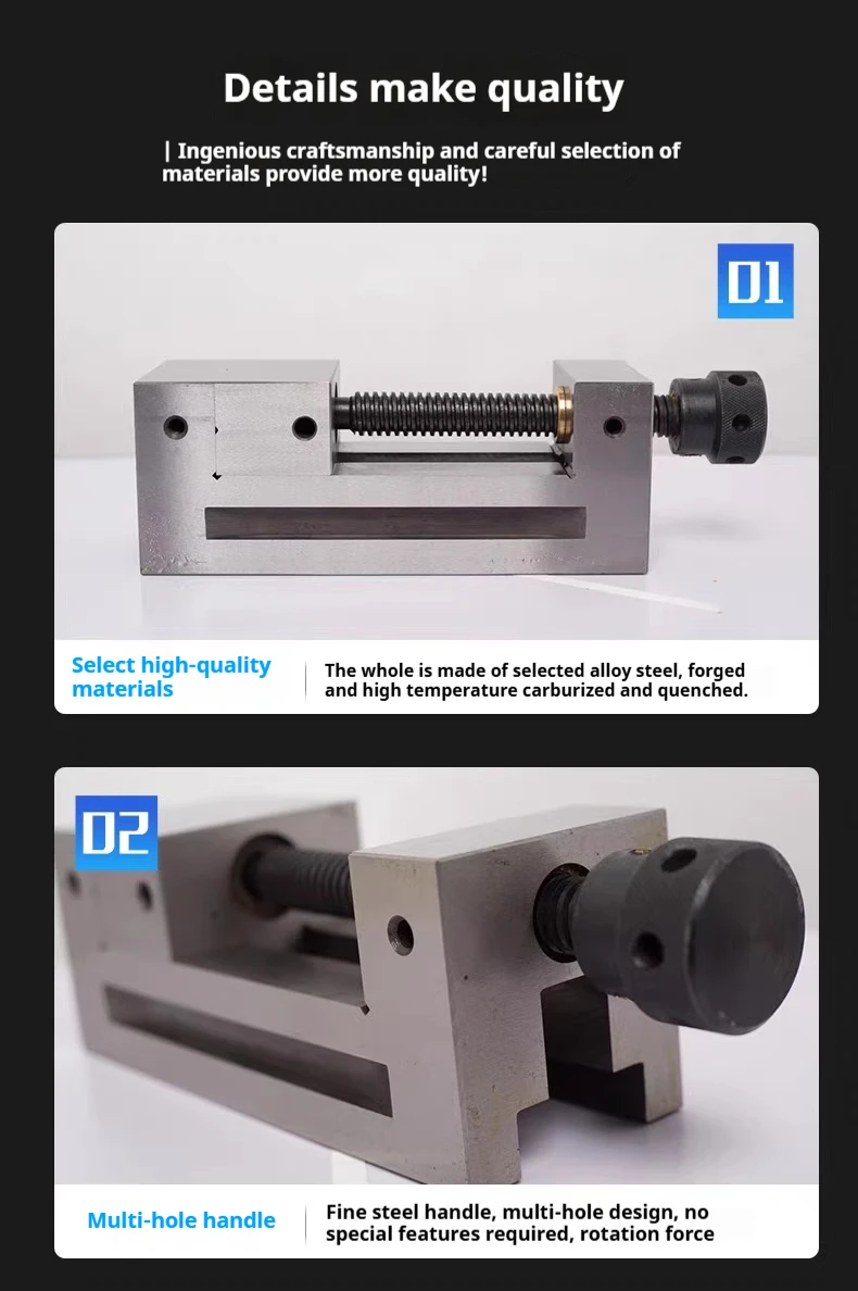 Зажим MiniVise QGG63 2 5-дюймовый прецизионный инструмент Тиски Стальные тиски