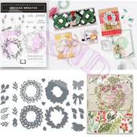 christmas wreath 2022 arrivals metal cutting dies and clear stamps diy scrapbooking paper craft album card embossing new die