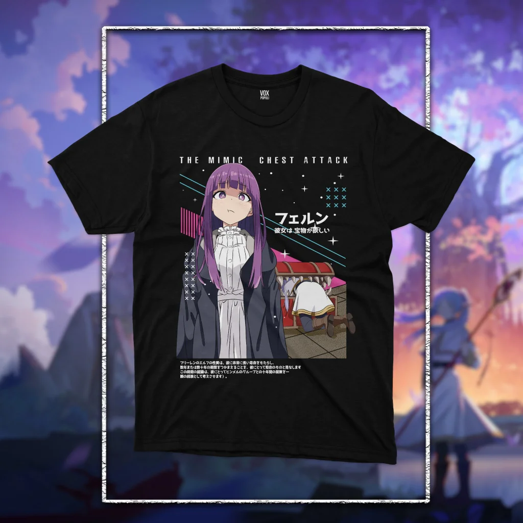 FERN BAUL унисекс аниме хлопковая рубашка футболка для отдыха на открытом воздухе