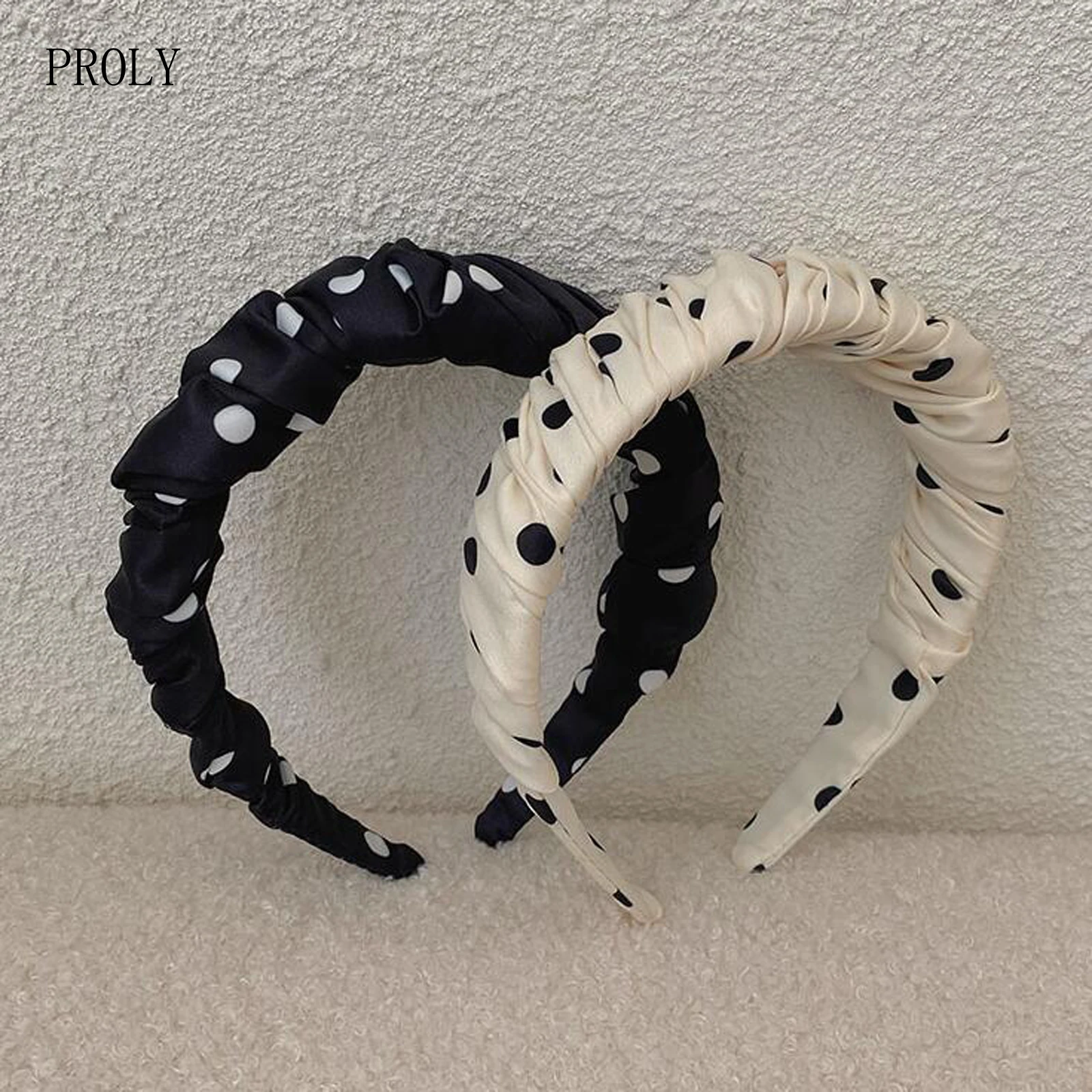

PROLY New Fashion Women Headwear Girls Wide Side Point Turban Casual Pleated Hairband Vintage Hair Hoop Headband Adult