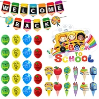 back to school balloons set party favors decor first day of school classroom banner supplies cake decoration for classroom