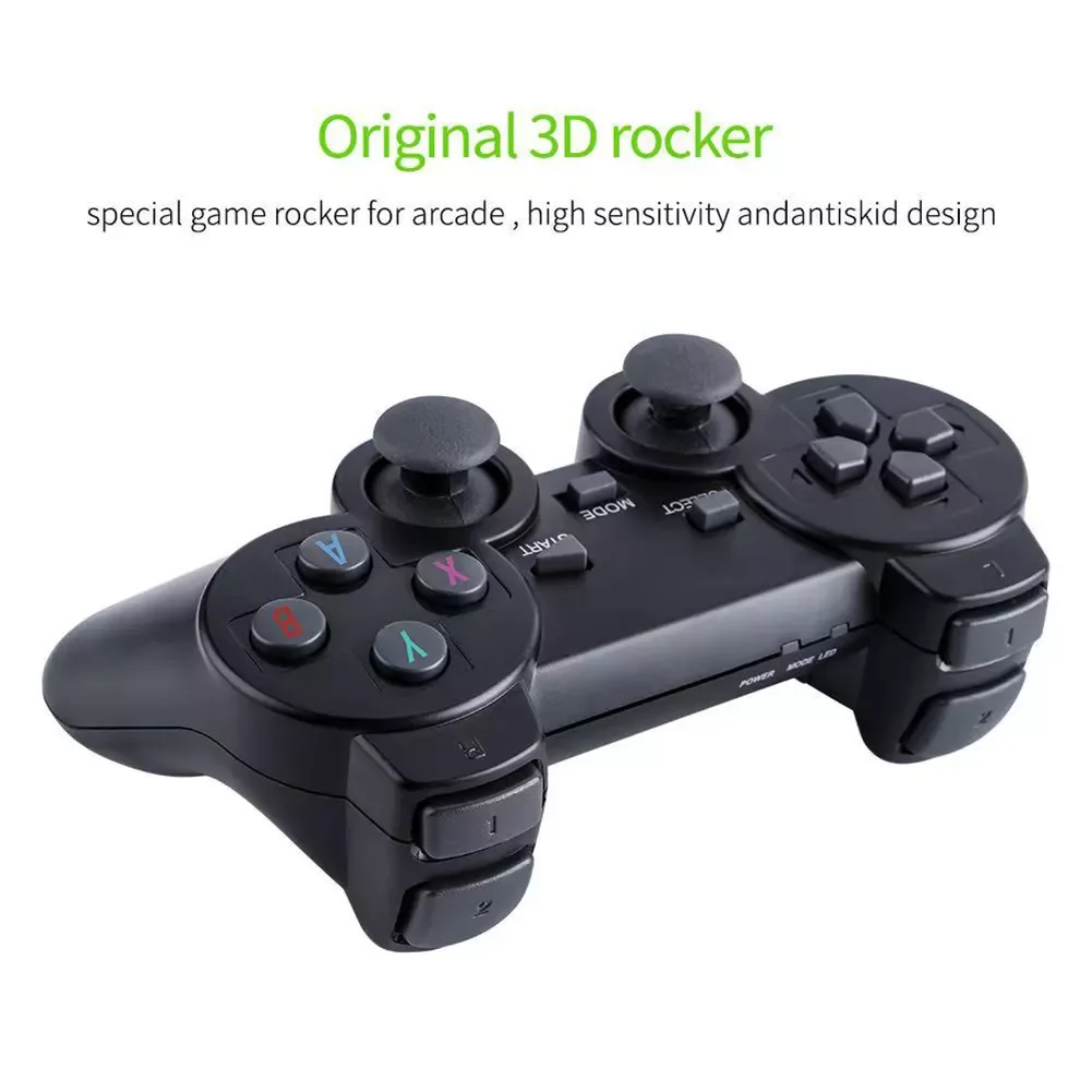

NEW2023 Video Game Console 2.4G Wireless Controller for PS1 TV Gaming Console DDR3 256MB SDRAM Built-in 3500/10000+ Games for Li