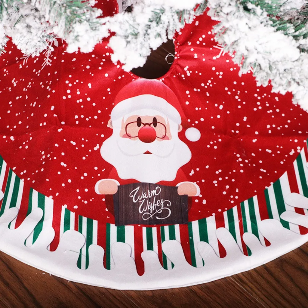 

Printed Christmas Tree Linen Ornaments Linen Props Decoration Christmas Skirt Home Decor