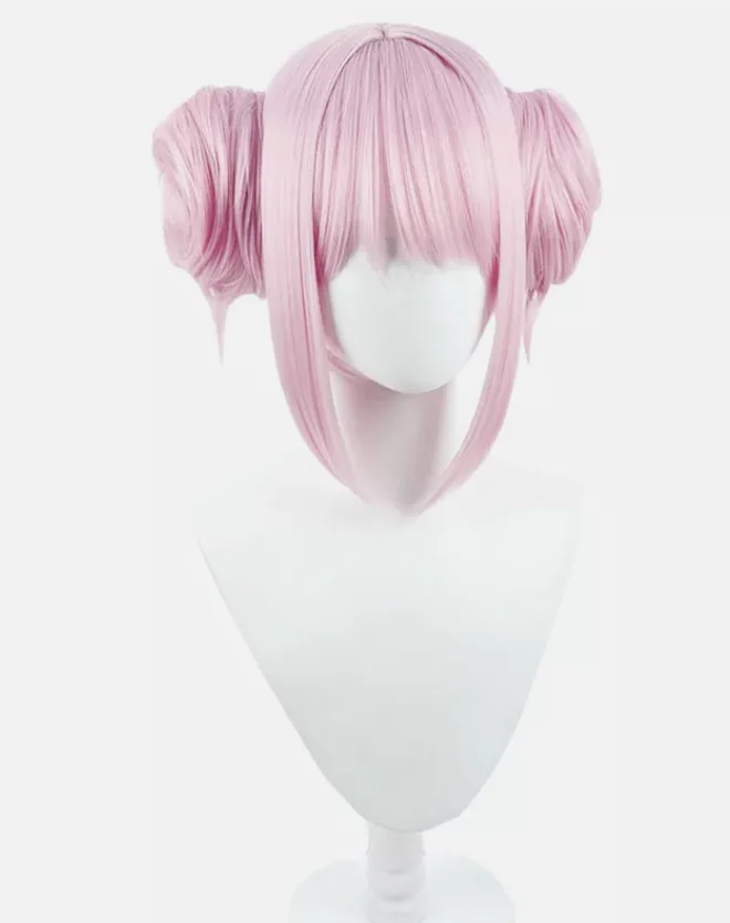 Синий архив Misono Mika Косплей Парики 30 см Короткие розовые синтетические волосы с