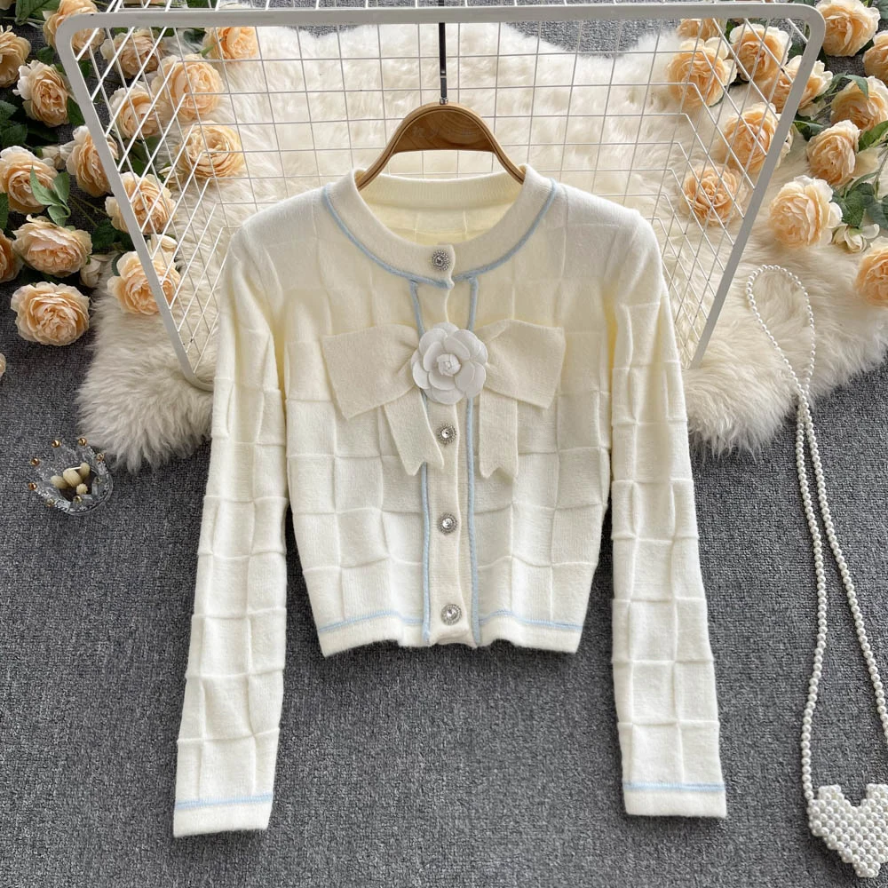 

Sweet Butterfly Cardigans For Women Elegant Autumn Long Sleeve Single Breasted Femme Sweater Fashion Woman Cardigan Dropshipping