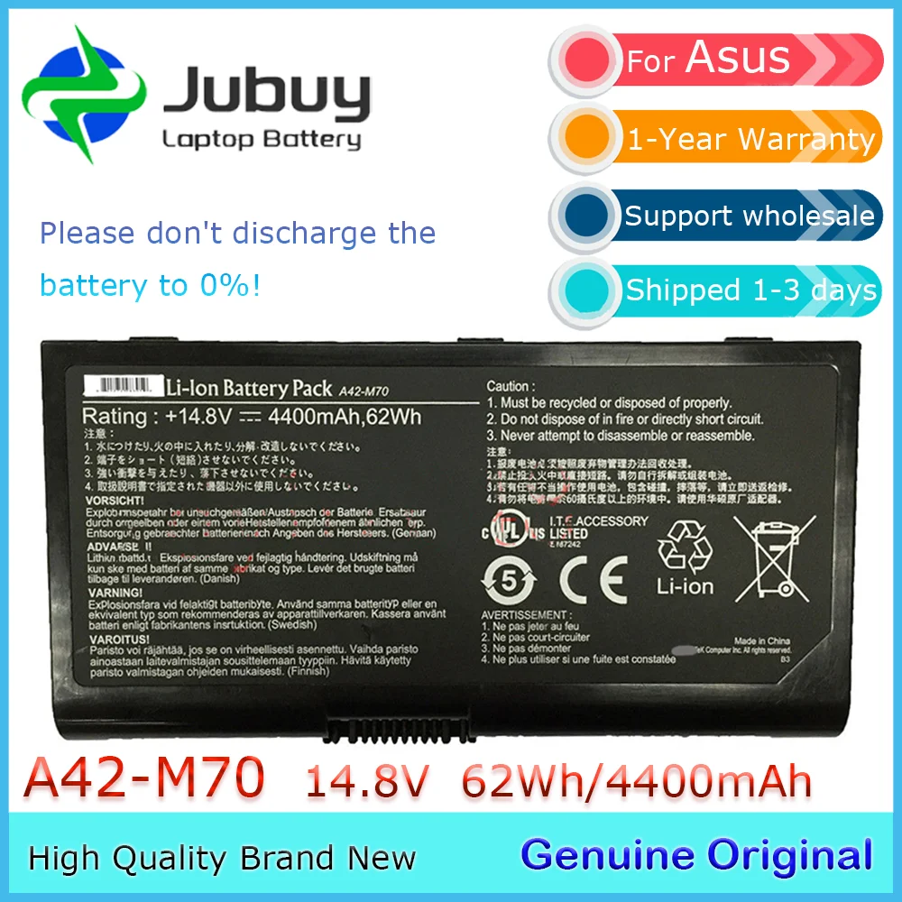 A42-M70 14 8 В 4400 мАч оригинальный аккумулятор для ноутбука Asus M70 M70SA M70SR N70SV G72 X72VN N70SV-X1