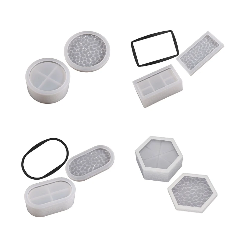 

Stacker Storage Box Mold Silicone Resin Molds with Lid for Home Decoration