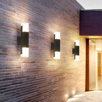 20w acrylic led wall light waterproof ip65 aluminum wall lamp ac85265v villa garden hotel balcony wall light for outdoor decor
