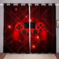 gamer curtains for boys bedroom window treatments teens gaming decor window curtains video game window drapes window cortinas
