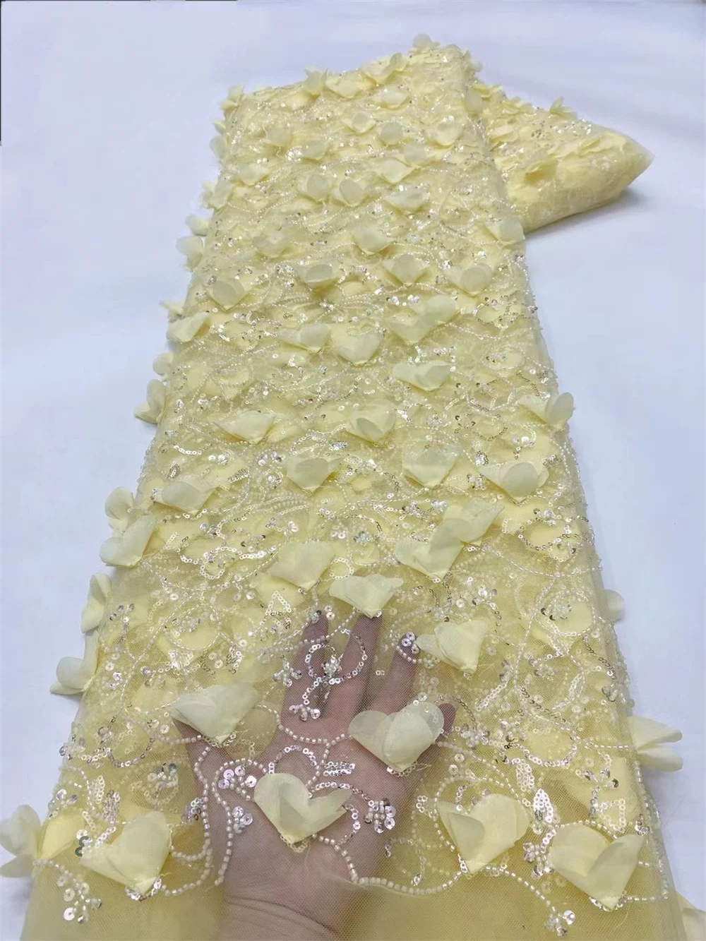 Африканская 3D кружевная ткань 2024 новейшая розово-красная индийская сари