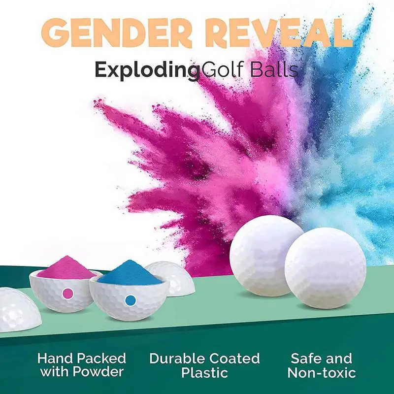 

Gender Reveal Golf Balls Gender Disclosure Trick Balls Funny Joke Golf Theme Gender Reveal Parties Powder Golf Ball