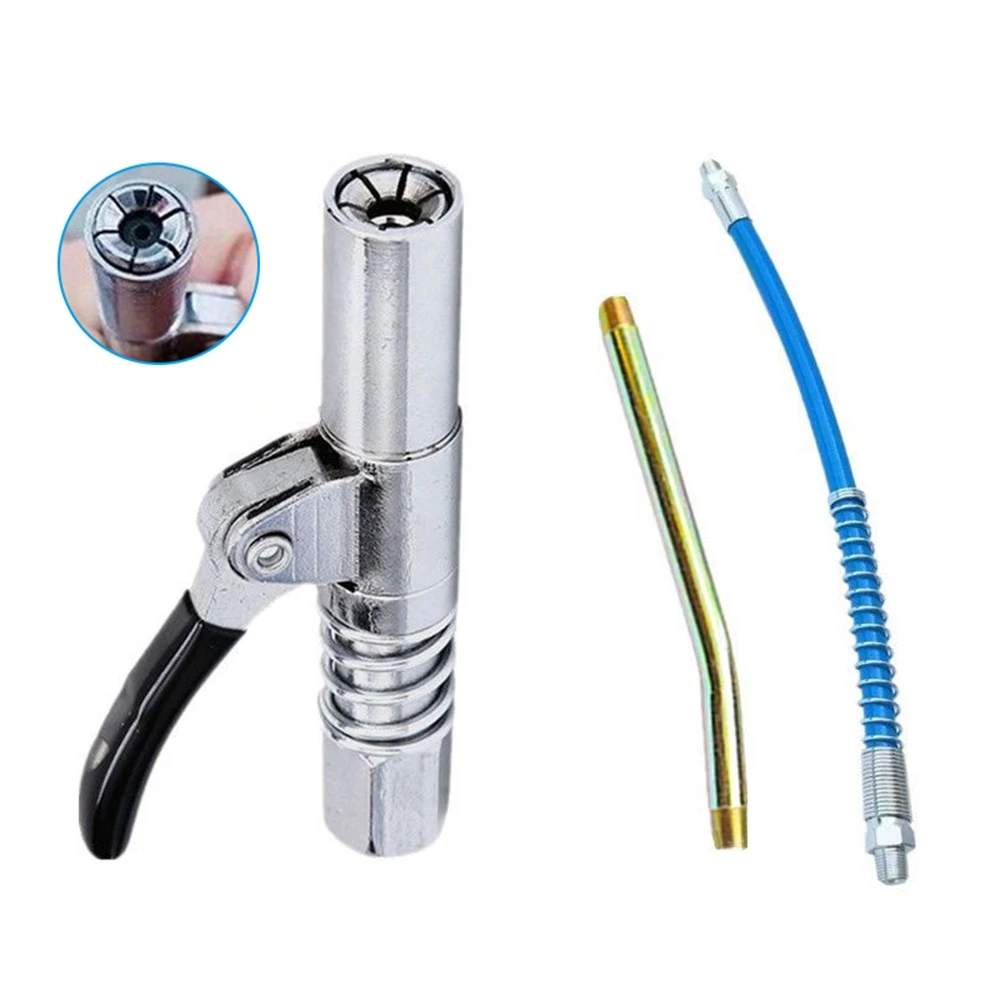 

Сверхмощный инструмент для смазки, сверхмощный быстросъемный замок и отсоединение с двойной ручкой, нержавеющая сталь NPTI/8, герметичный нак...