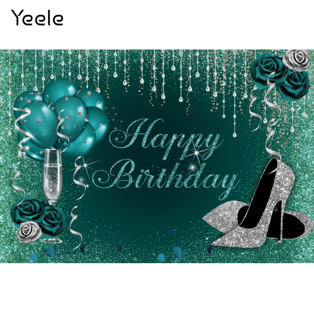 

Темно-зеленый женский праздничный воздушный шар Yeele на высоком каблуке розовое шампанское Алмазная фотография фон для фотостудии
