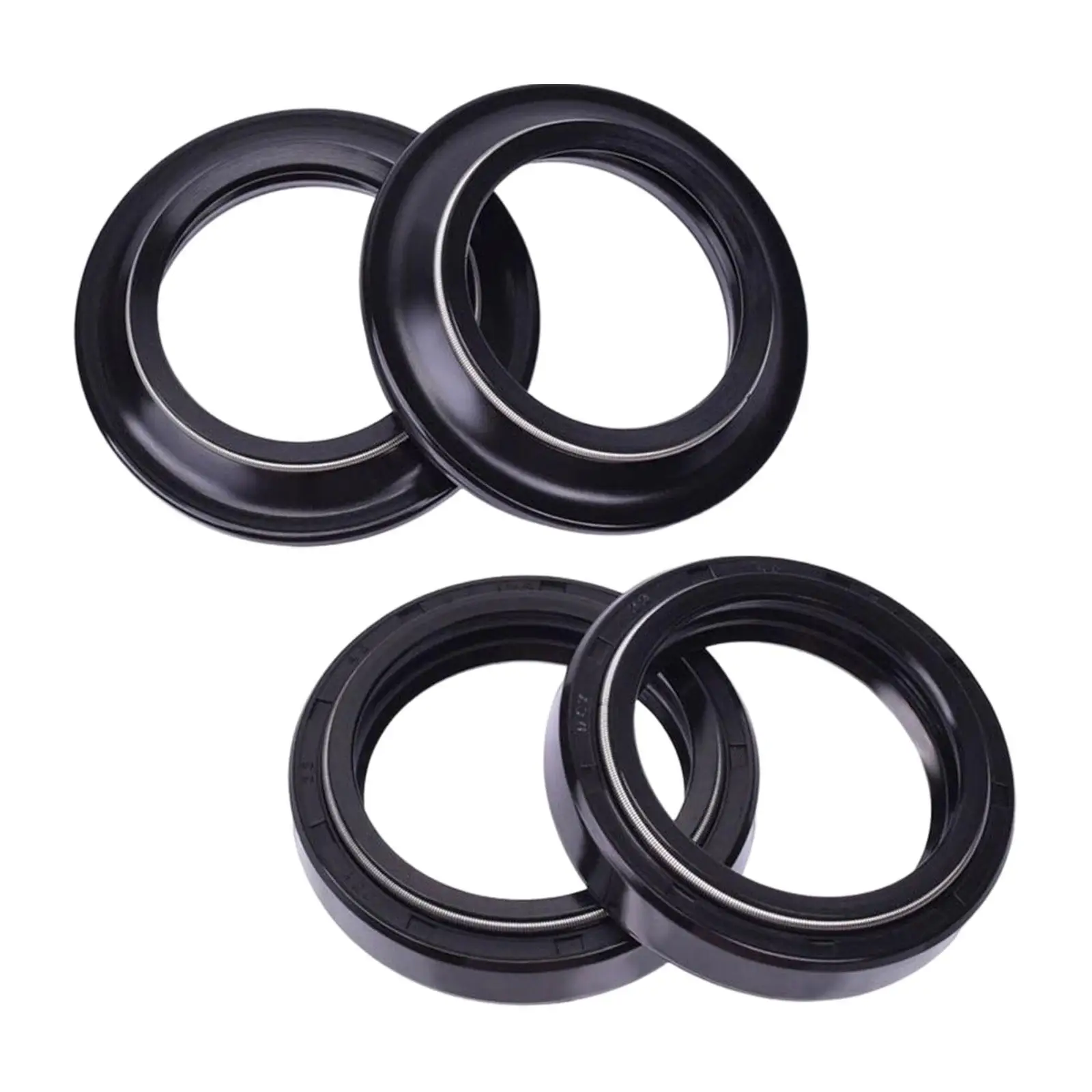 

4Pcs Motorcycle Front Fork Damper Oil Seal and Dust Seal Shock Absorber Parts