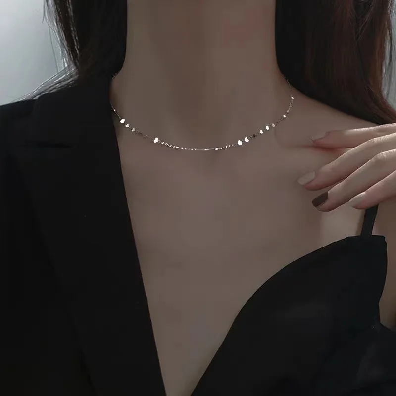 

New Fashion Trend Unique Design Elegant Delicate Romantic Shining Love Clavicle Necklace Women's Jewelry Party Gift Wholesale