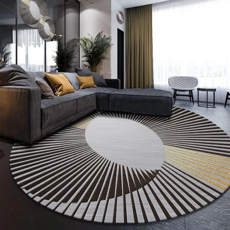 

European Abstract Round Living Room Coffee Table Carpet Home Hanging Basket Computer Table Floor Mat Bedroom Room Bedside Blanke